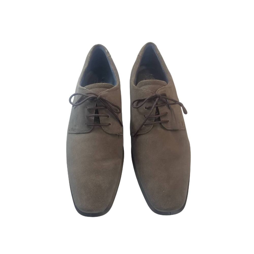 Ecco  Men's Shoes Gray Suede Oxford Lace-up - EU 46 (US 12)